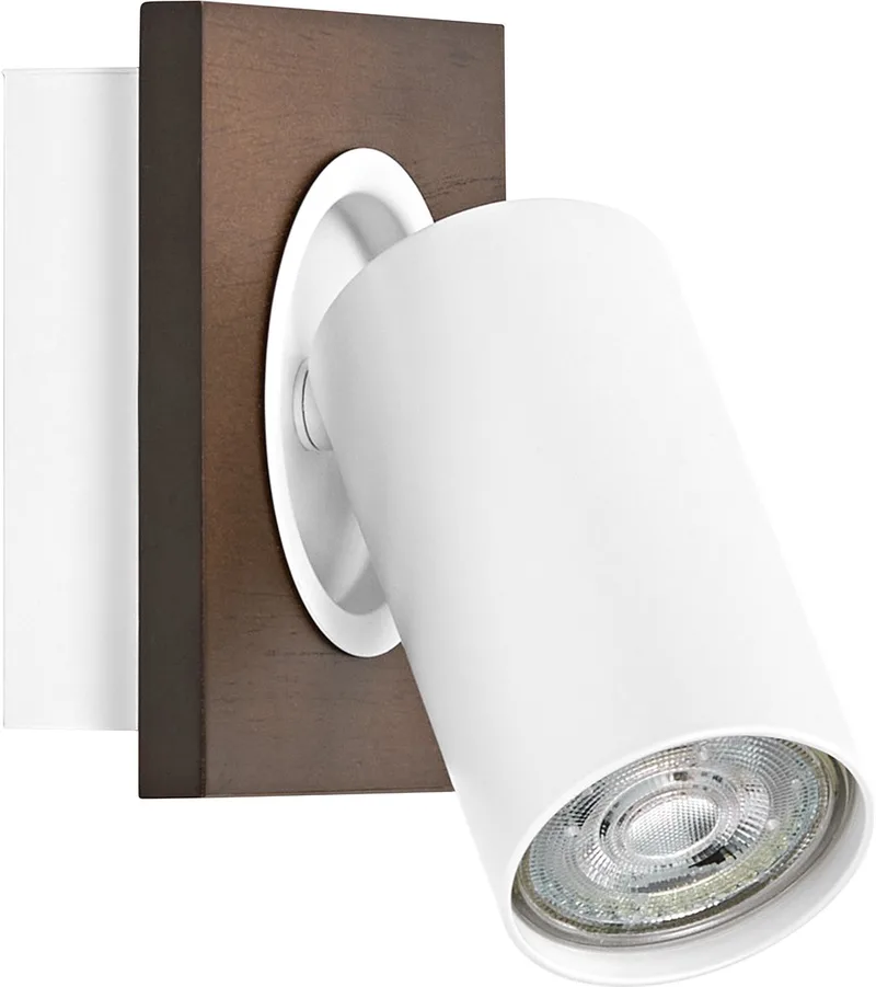 DECOR SPOT MERCURY, 1 x 3,4W, 230lm, hout-look, wit, spot, verstelbare koppen, veelzijdig gebruik, interieurspot, vervangbare ledlampen, warm witte lichtkleur, GU10 fra Osram i Hvid, Houtdecor – produktbillede