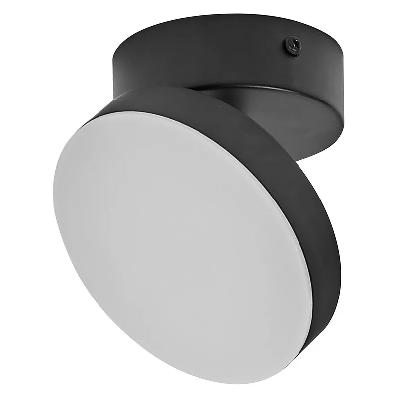 Decor Spot Moon lamp 1 verstelbare lampkop, 5,5 W, 280 lm, 3000 K, metalen behuizing, functioneel en minimalistisch design, eenvoudige installatie, LED niet vervangbaar fra Osram i Sort – produktbillede
