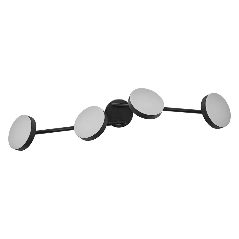 Decor Spot Moon lamp 4 verstelbare lampkoppen, 21 W, 1120 lm, 3000 K, metalen behuizing, functioneel en minimalistisch design, eenvoudig te installeren, LED niet vervangbaar von Osram in Schwarz – Produktfoto