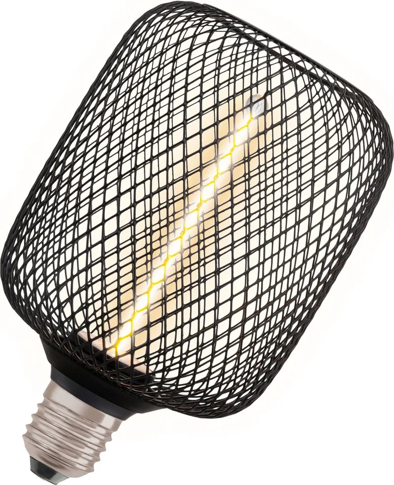 Decor LED Straw FilamentSquare E27 3,5W sort 1800K fra Osram – produktbillede