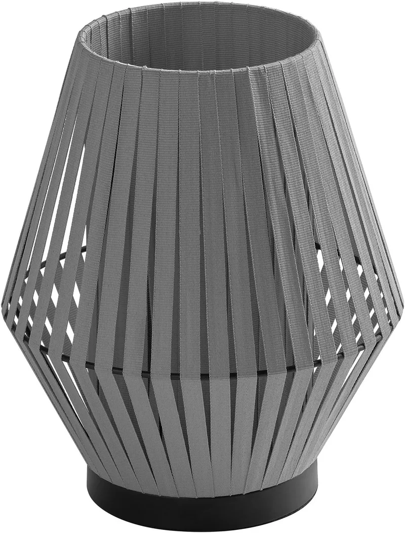 DECOR Stripes Tafellamp E14 Grijs 205mm, Tafellamp gemaakt van staal en polyester met elegant ontwerp de Osram en Gris foncé – photo produit