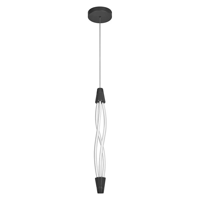 Decor Swirl Hanglamp, 18W, 1800lm, 3000K, Polycarbonaat, Click Dim, Filamentontwerp, Ø150mm de Osram en Gris foncé – photo produit