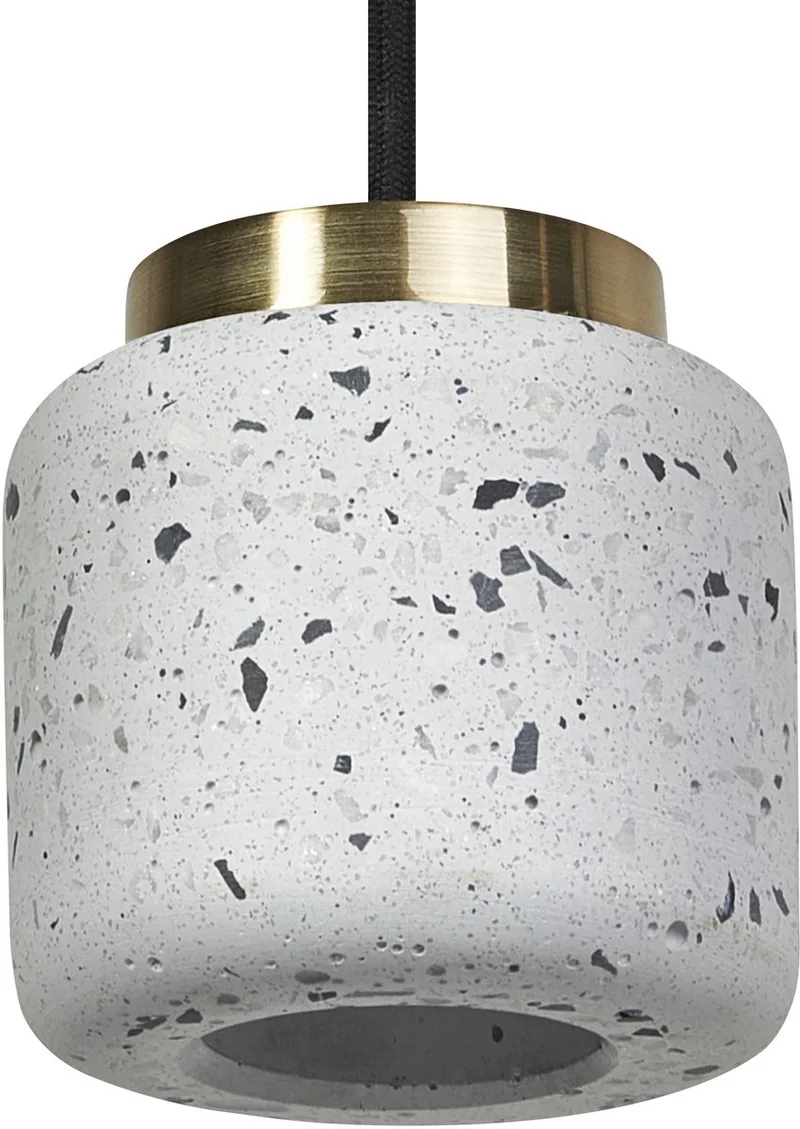 Decor Terrazzo decoratieve hanglamp met terrazzo bol , 100 mm, met GU10 fitting de Osram en Blanc – photo produit