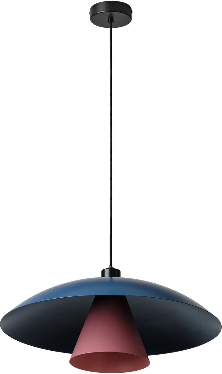 DECOR Vliegende Paddenstoel hanglamp E27 Blauw/Roze 500mm, hanglamp, Metaal, met contrasterende kleuren de Osram en Bleu, Rose – photo produit