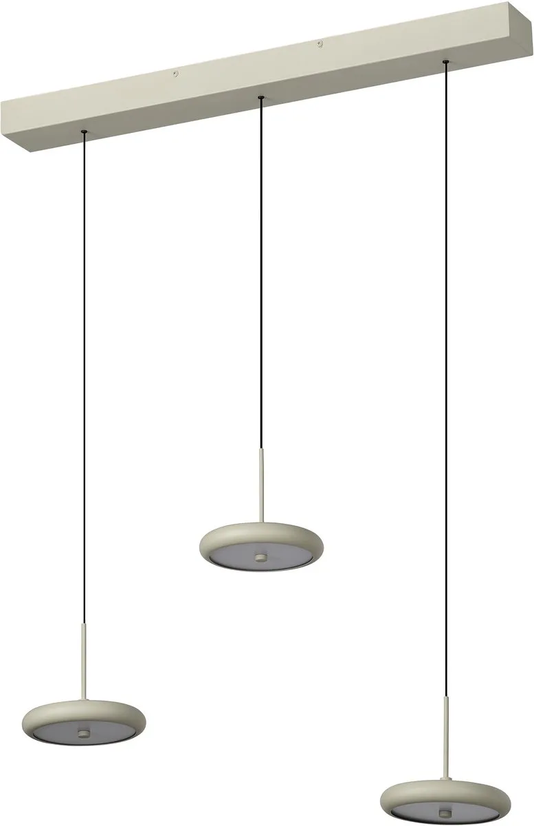 Decor Yoyo 3x LED Hanglamp Lineair, Metaal, 18W, 1100lm, 3000K Warm Wit, Hoogte Verstelbaar von Osram in Beige – Produktfoto