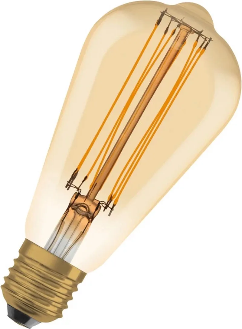 Dimbare LED lampen, Vintage Edition, 40W vervanging, E27, ST64-vorm, 2200 Kelvin, Warm Comfort Light, Helder glas, enkele verpakking de Osram – photo produit