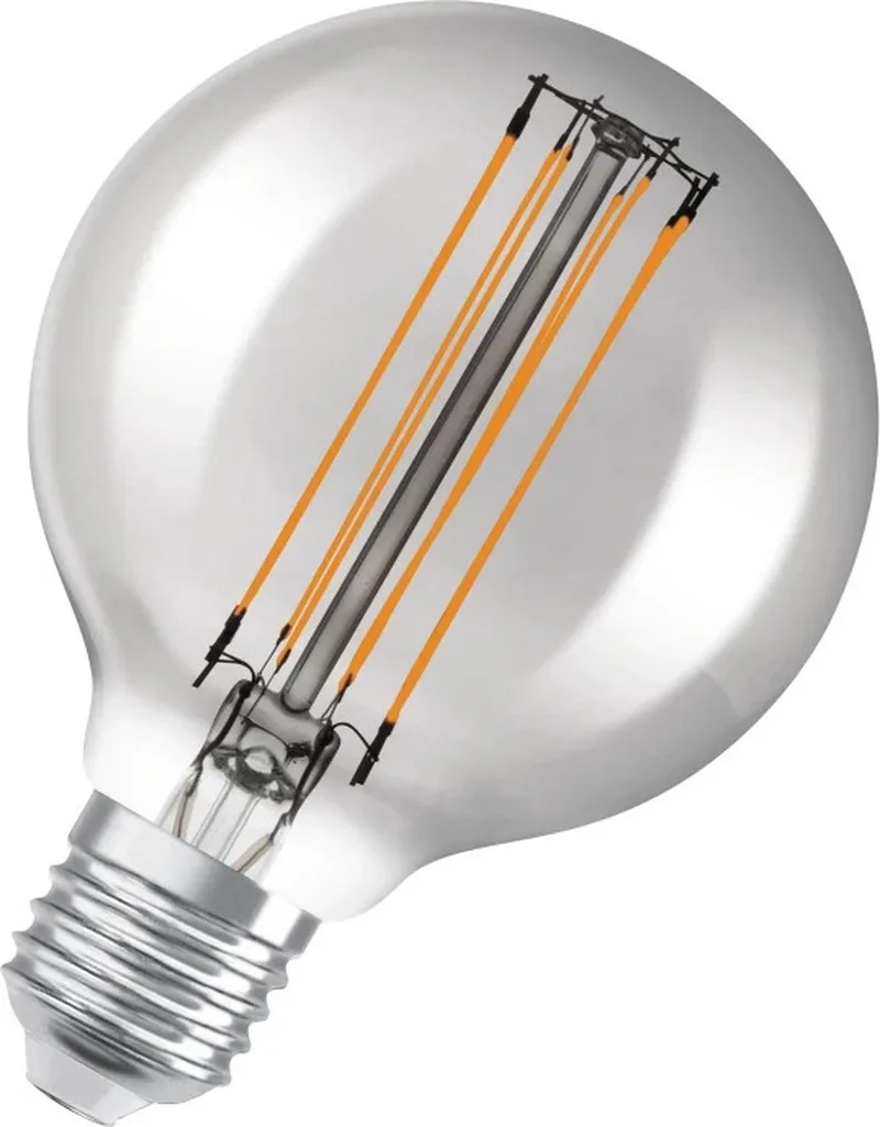 Dimbare LED lampen, Vintage Edition, 42 watt vervanging, E27, G80, 1800 Kelvin, Warm Comfort Light, Helder glas, enkele verpakking de Osram – photo produit
