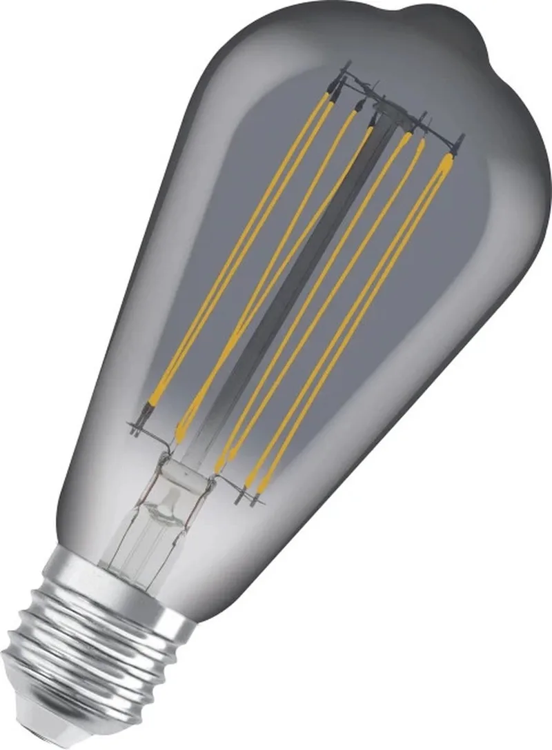 Dimbare LED lampen, Vintage Edition, 42 watt vervanging, E27, ST64-vorm, 1800 Kelvin, Warm Comfort Light, Helder glas, enkele verpakking de Osram – photo produit