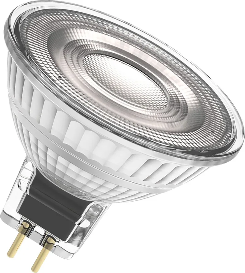 Dimmbare Niedervolt-LED-Reflektorlampen MR16 mit Retrofit-Stecksockel, 35 Watts Ersatz, GU5.3, MR16 reflector, 2700 Kelvin, Warm weiß, Klares Glas, 2-er Pack by Osram – product photo 1 of 2