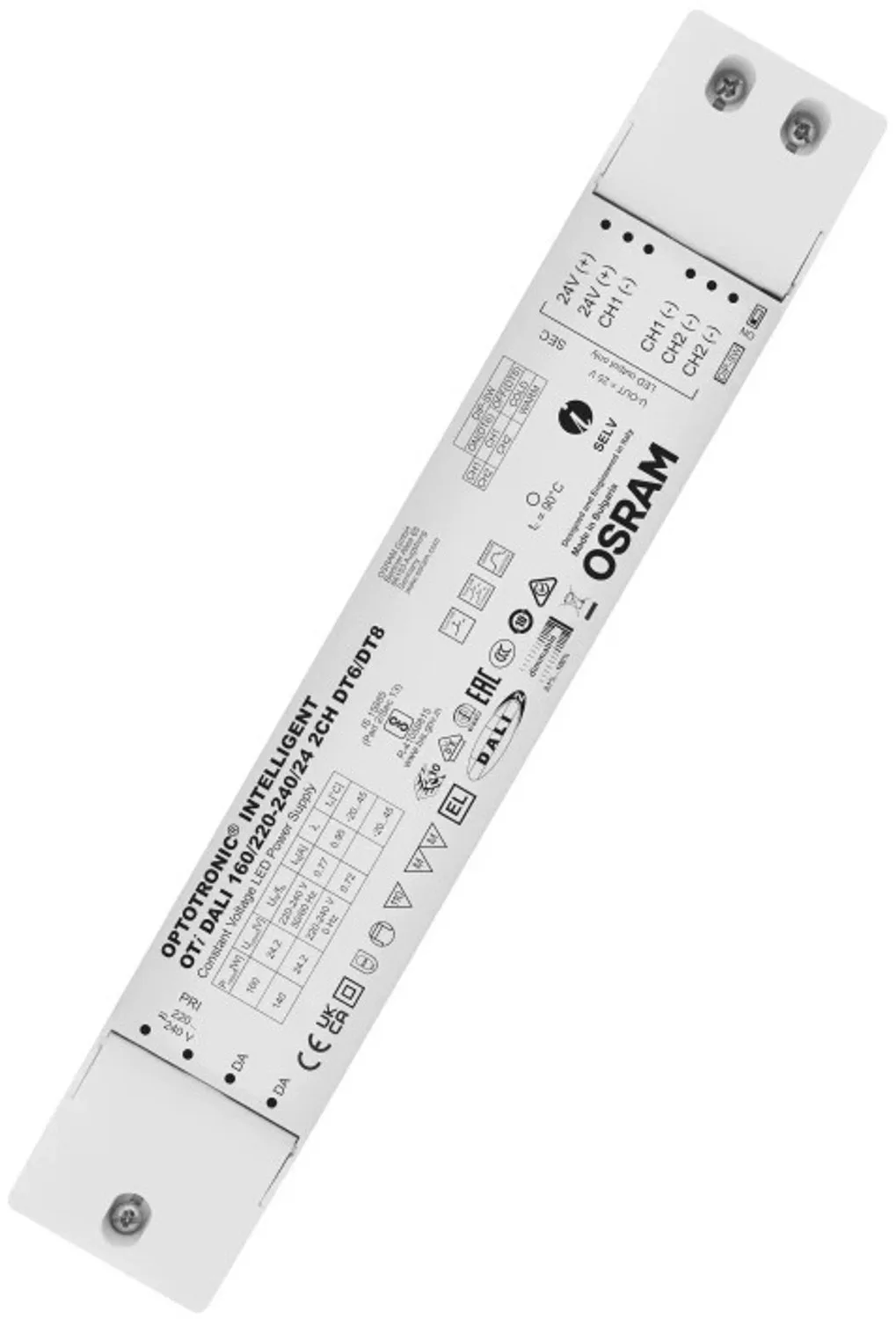 Doos 20x Osram LED Driver | CV Power supplies with DALI 160/220-240/24 2CHDT6/8 | DALI Dimbaar IP20 von Osram – Produktfoto
