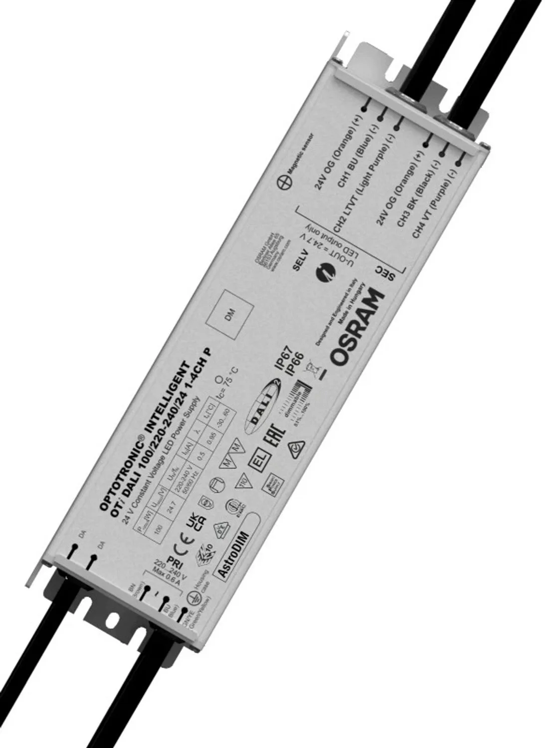 Doos 6x Osram LED Driver | CV Power supplies with DALI 100/220-240/24 1-4 CH P | DALI Dimbaar IP66 von Osram – Produktfoto