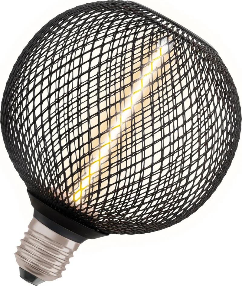 E27 LED Kaarslamp | 3.5W Zwart 220V/240V 818 110Lm | 320° Ø125mm Dimbaar van Osram – productfoto