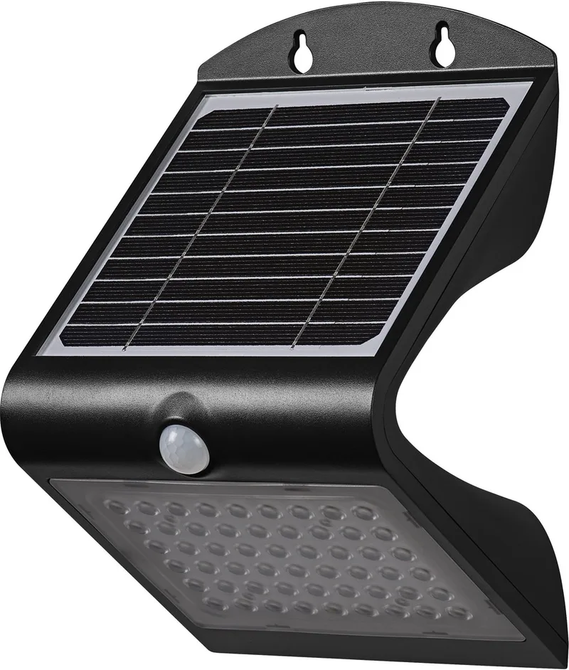ENDURA BUTTERFLY zonne-schijnwerper, 4 W, 500 lm, bewegings- en lichtsensor, buitenlamp, accu oplaadbaar, lange levensduur, eenvoudige montage, IP65, 4000K de Osram en Noir – photo produit