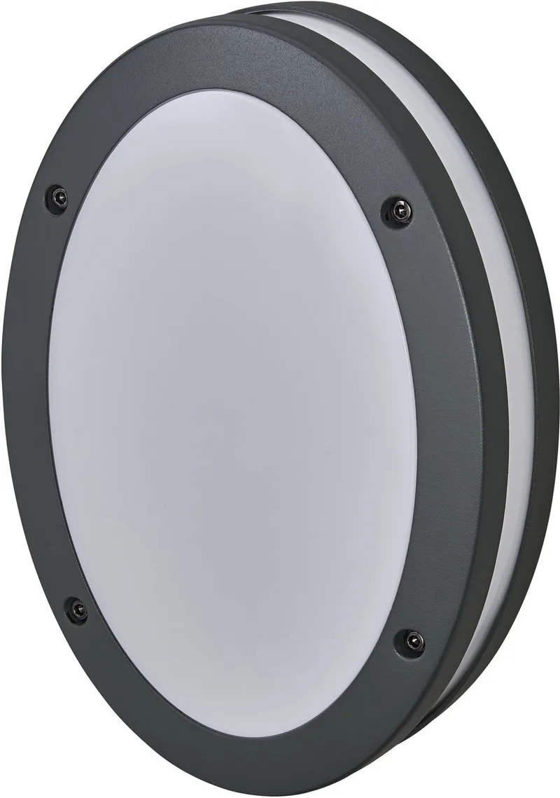 ENDURA CLASSIC ORBI W buitenlamp, wandlamp, E27-versie, aluminium, snelle & eenvoudige installatie, mat diffuser, beschermingsklasse IP65, toepassing in de buitenruimte by Osram in Dark grey – product photo