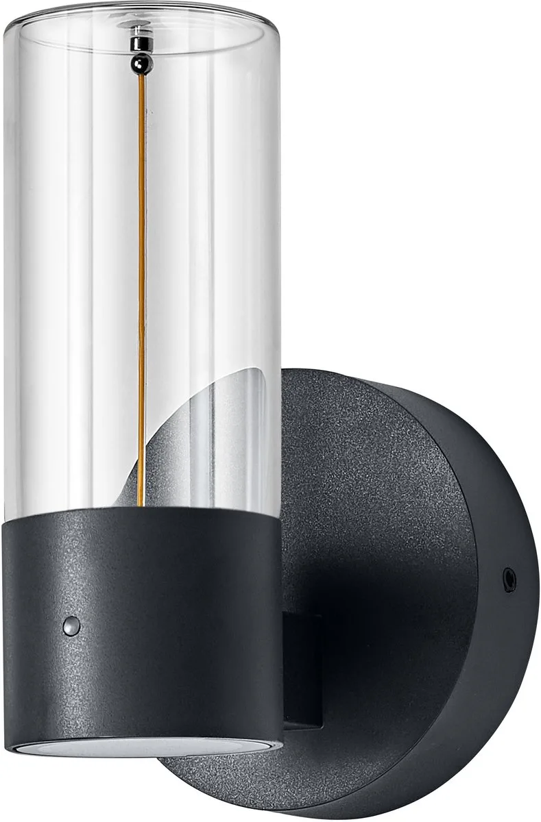 ENDURA DECOR Filament Wandlamp, 6,5W, 470lm, 3000K warm wit, daglichtsensor, 4 modi, IP54, Glas/Aluminium by Osram in Dark grey – product photo