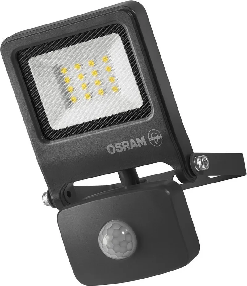 ENDURA FLOOD PC 10W LED-schijnwerper met sensor, 3000K warmwit, 1000 lumen, IP44 schijnwerper met bewegingsmelder, schemersensor 2-1000 lux von Osram in Dunkelgrau – Produktfoto 2 von 5