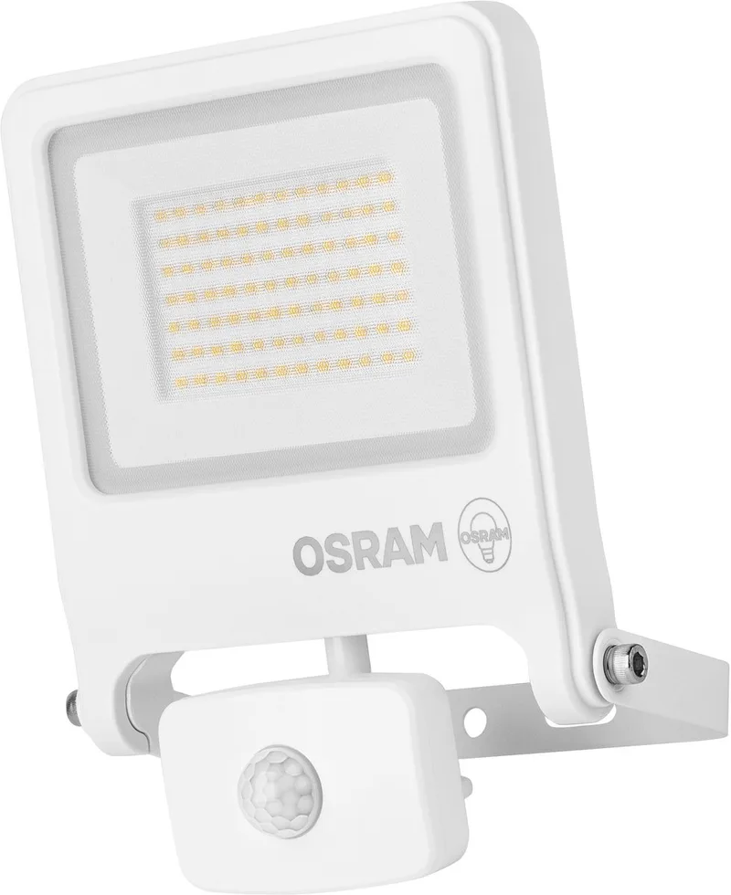 ENDURA FLOOD PC 50W LED-schijnwerper met sensor, 3000K warm 5000 lumen, IP44 schijnwerper met PIR-detector, schemerfunctie 2-1000 lux by Osram in White – product photo