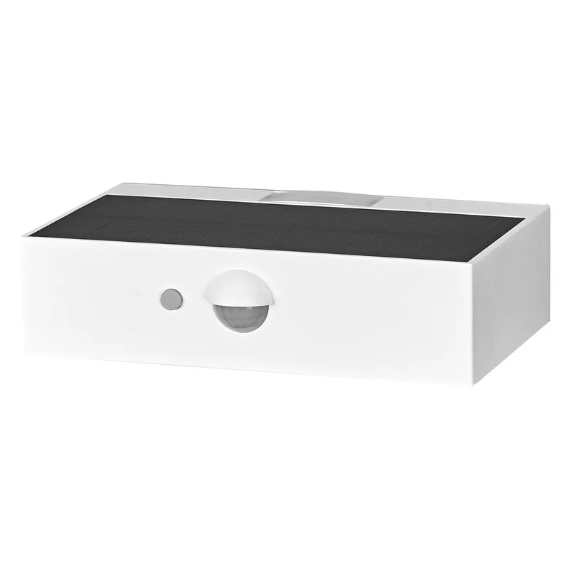 ENDURA STYLE BRICKLUME Sensor, SOLAR-lamp, 3W, 300 lm, indirecte verlichting, bewegingssensor, daglichtsensor, IP65-beschermingsgraad, kleurtemperatuur 3.000 K, lichtkleur warmwit de Osram en Blanc – photo produit