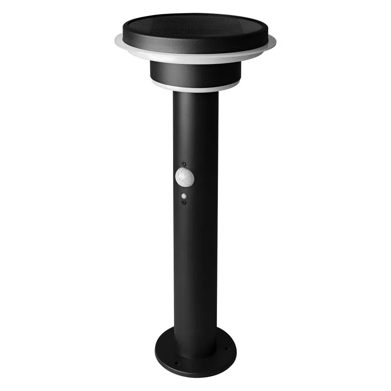 ENDURA Style Solar buitenlamp, behuizing van roestvrij staal, IP44, met bewegings- en daglichtsensor, op zonne-energie, geschikt voor entrees en terrassen från Osram i Svart – produktbild
