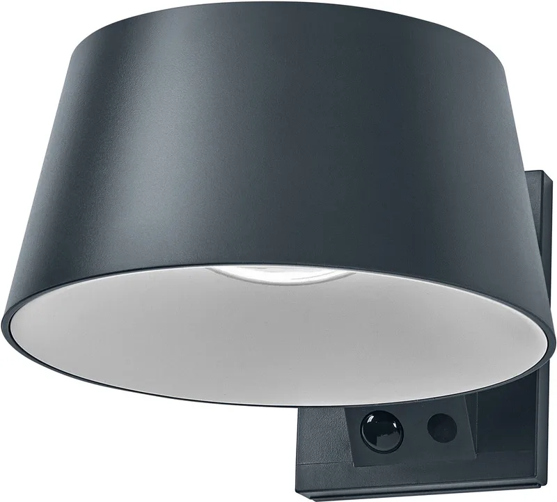 Endura Style Solar LED-wandlamp Brella, 10.1W, 3000K warmwit, 930 lm, PIR-sensor, IP54, 18 dagen fra Osram i Mørkegrå – produktbillede