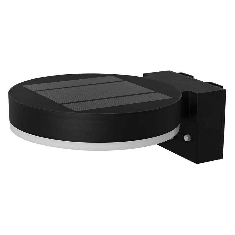 ENDURA Style Solar wandlamp, zwart, roestvrij staal, IP44, bewegings- en daglichtsensor, op zonne-energie, ideaal voor buitenruimtes by Osram – product photo
