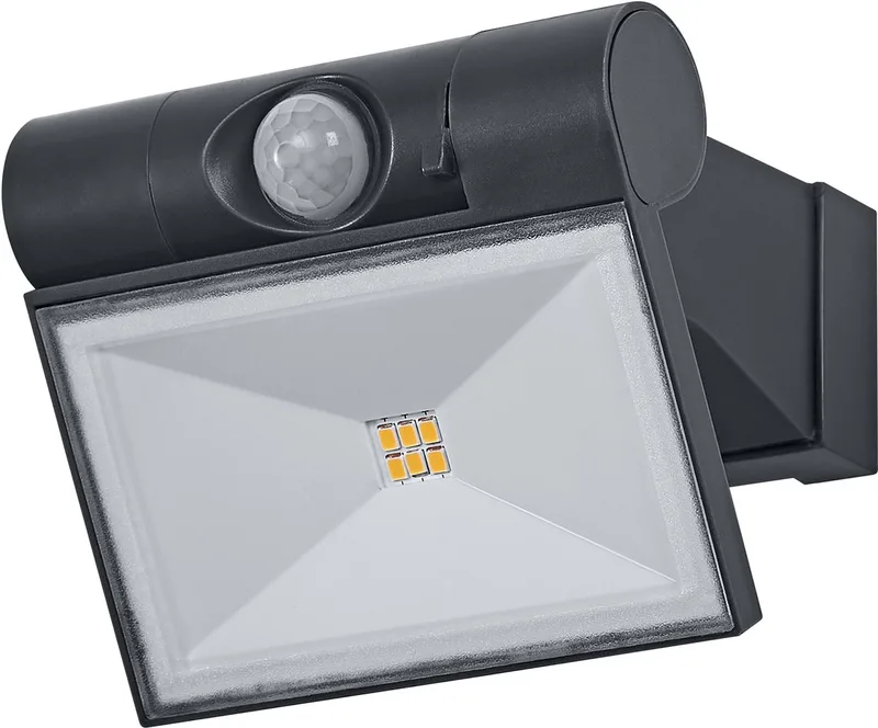 ENDURA Style verstelbare up-down spot met USB, 1,6 W, 120 lm, 3.000 K, stralingshoek van 110°, IP44, levensduur van 25.000 uur, PIR-sensor, USB-C-oplaadfunctie. von Osram in Dunkelgrau – Produktfoto