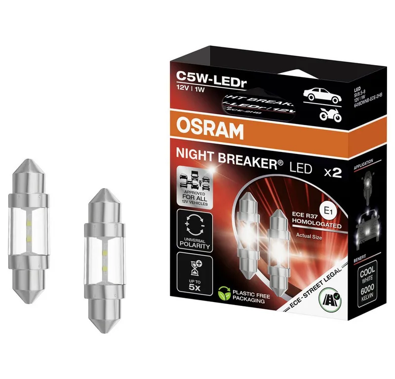 OSRAM 6418DWNB-ECE-2HB LED-pærer C5W 12 V fra Osram – produktbillede