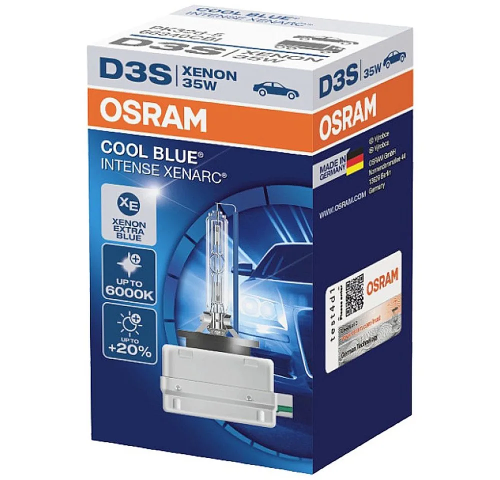 KFZ-Ersatzleuchte Osram Automotive 66340CBN Xenon Leuchtmittel Xenarc Cool Blue D3S 35 W fra Osram i Hvid – produktbillede