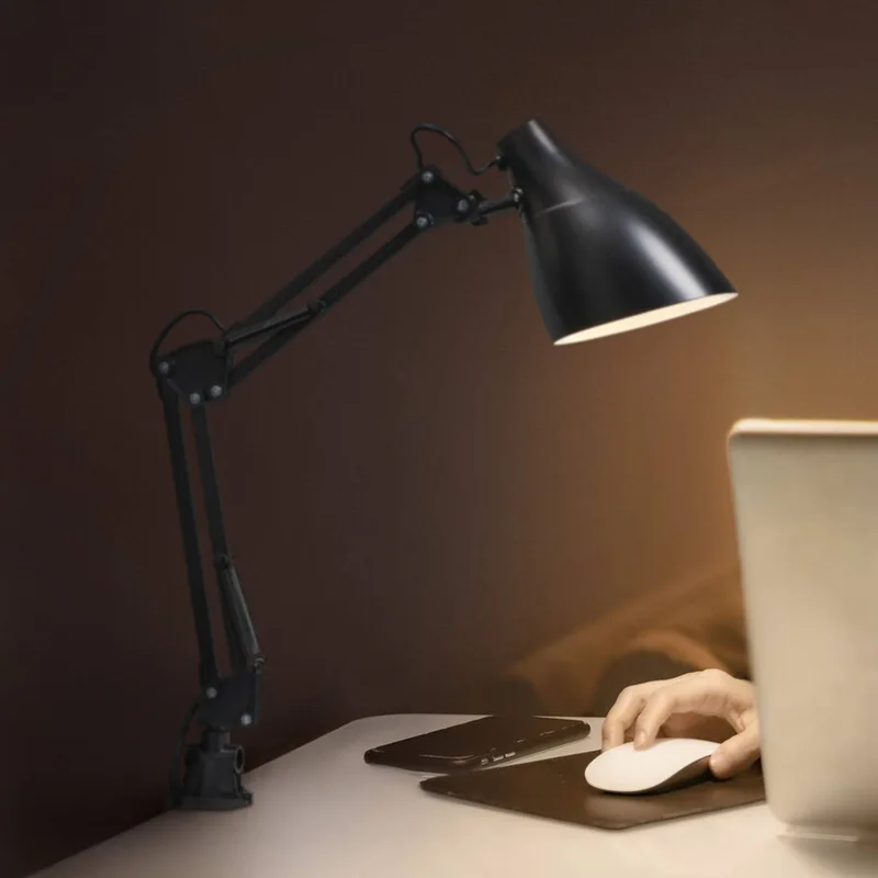 klemlamp Office Line Desk Pear Clip, E27 de Osram en Noir – photo produit