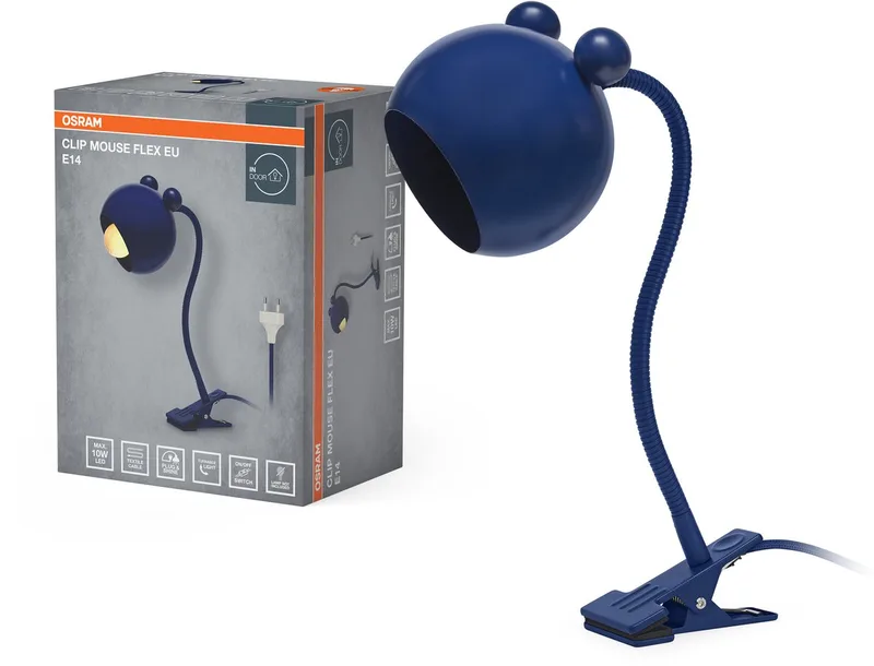 klemspot blauw, staal, 220-240 V, E14, IP20 de Osram – photo produit