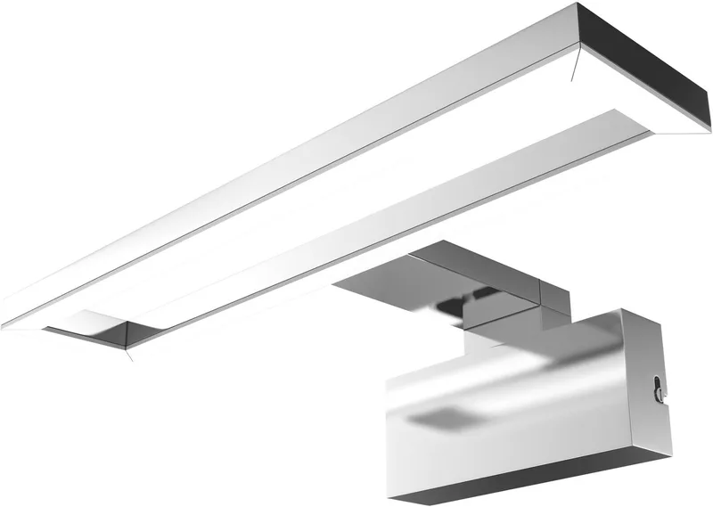 lamp 4000 K, koel wit, 500 lm, 9 W, acrylonitril-butadieen-styreen (ABS), 120° bundelhoek van Osram in Chroom – productfoto