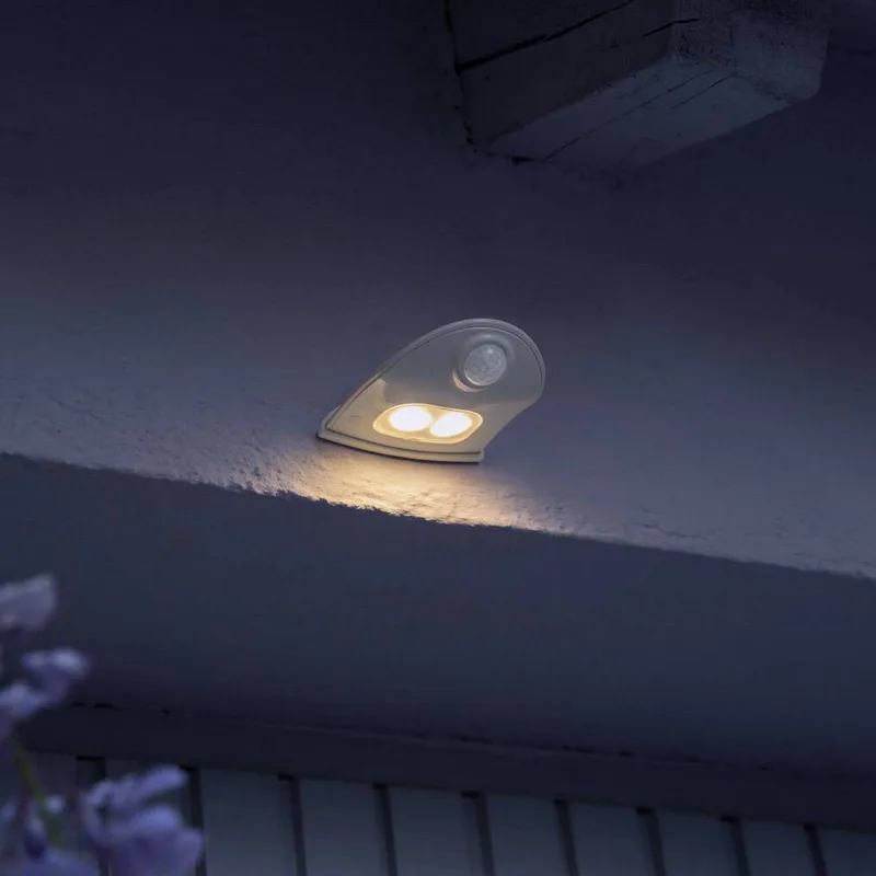 LED buiten wandlamp DOORLED DOWN Sensor Batterij de Osram en Blanc – photo produit