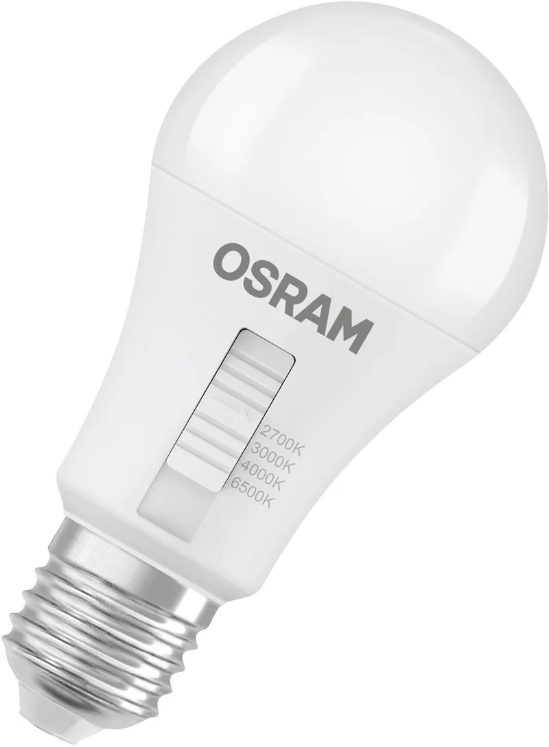 LED CLASSIC A100 DIM CCT SELECT in A-vorm, ledlamp, mat, 13 W, (equiv. 100 W), 1521 lm, variabele lichtkleur, 2700-3000, dimbaar, 25000 uur, CRI 80 från Osram – produktbild