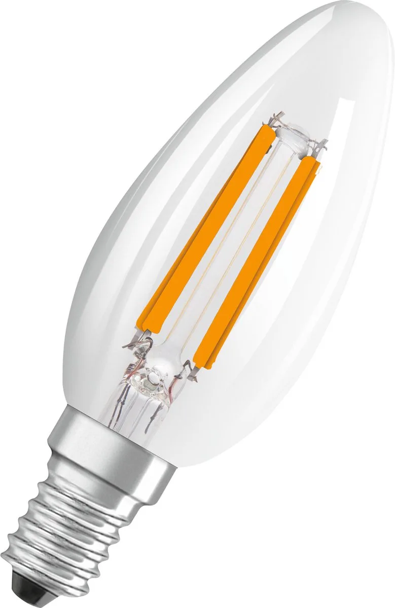 LED Classic E14 Kaars Filament Helder 1.2W 255lm - 827 Zeer Warm Wit | Vervangt 25W by Osram – product photo