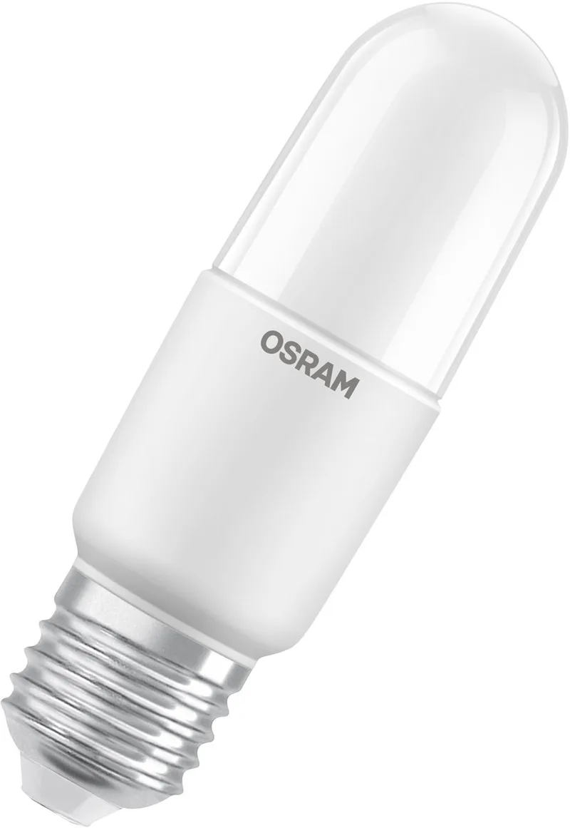 LED Classic Stick lamp 8,5W 827, 2700K warm wit, E27, mat, 806 lm, 15.000u, voor woonwijken fra Osram – produktbillede