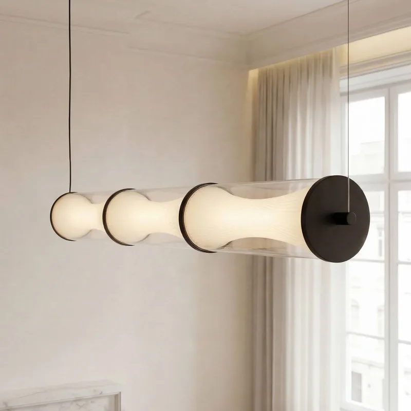LED hanglamp Decor Squeeze, zwart, 101 cm, glas von Osram in Schwarz, Weiß – Produktfoto