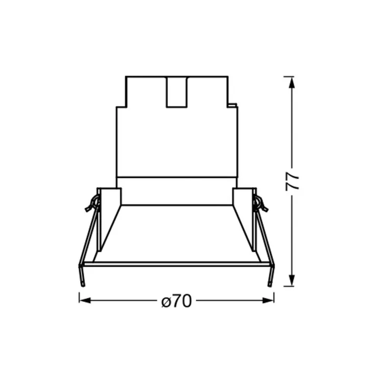 LED inbouwspot TWIST, wit/wit, 830, Ø 7 cm, metaal de Osram en Blanc – photo produit