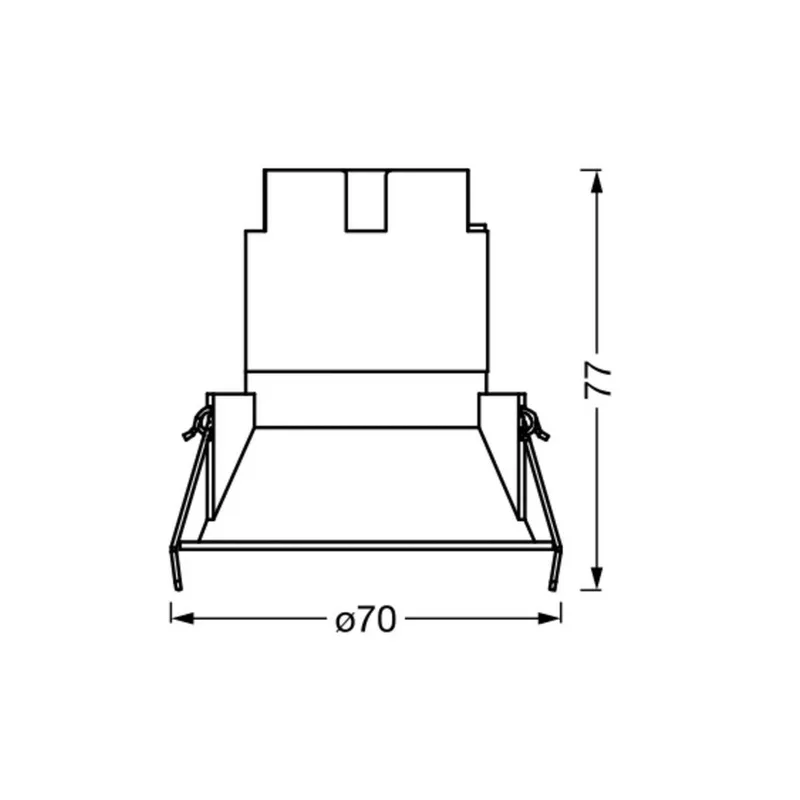 LED inbouwspot TWIST, wit/wit, 840, Ø 7 cm, metaal de Osram en Blanc – photo produit