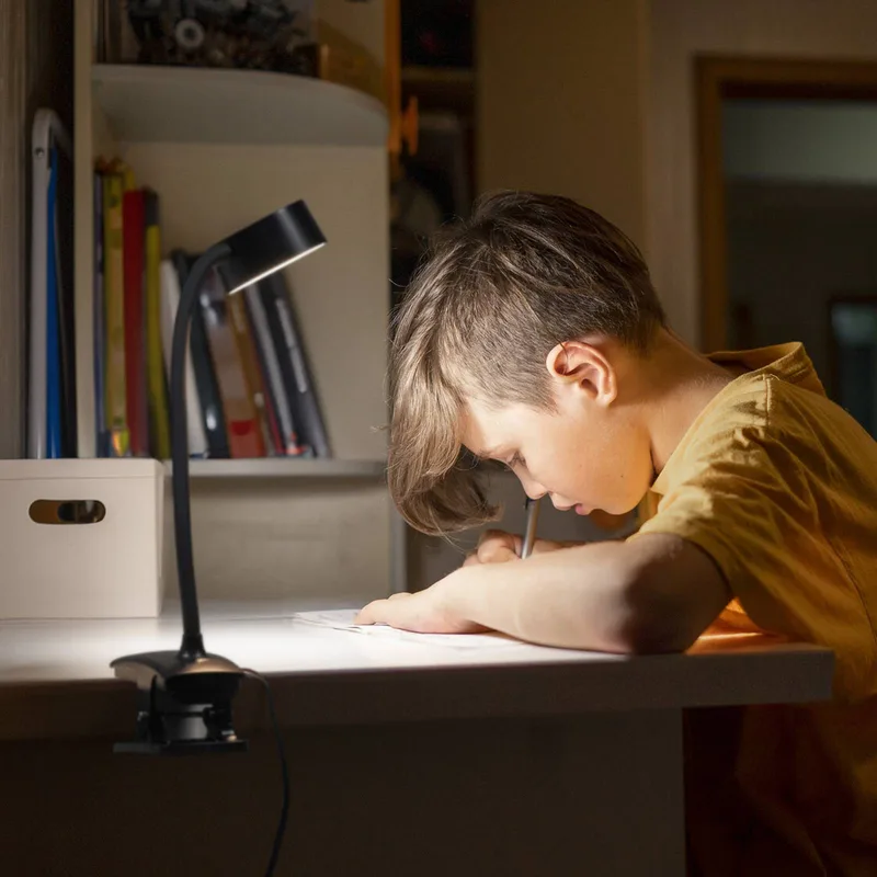 LED klemlamp Office Line Cylinder CCT dimbaar från Osram i Svart – produktbild