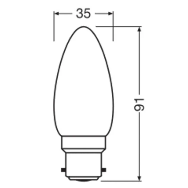 LED lamp, B22d, 1,8 W, mat, 2.700 K de Osram – photo produit