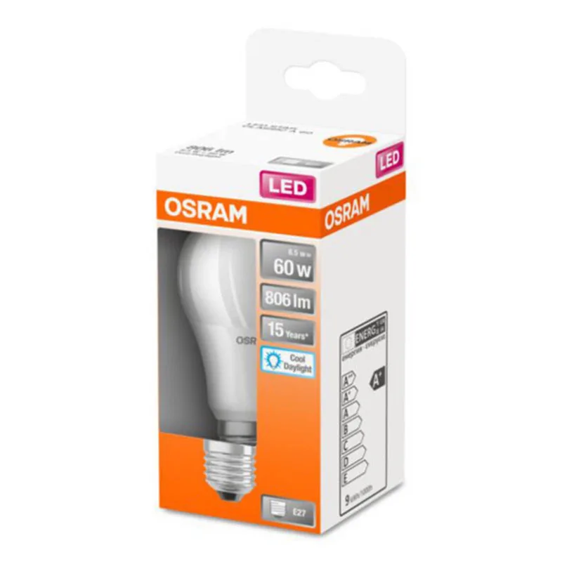 LED lamp Classic A E27 8W 6.500K mat de Osram – photo produit