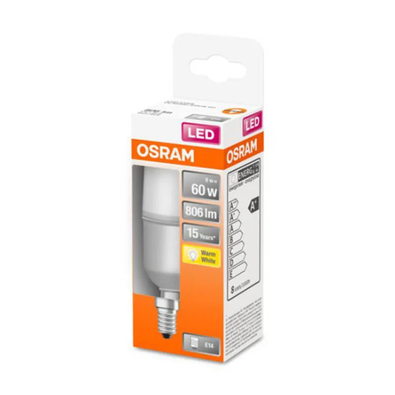 LED-pære Classic Stick mat E14 8,5W 2.700K fra Osram – produktbillede