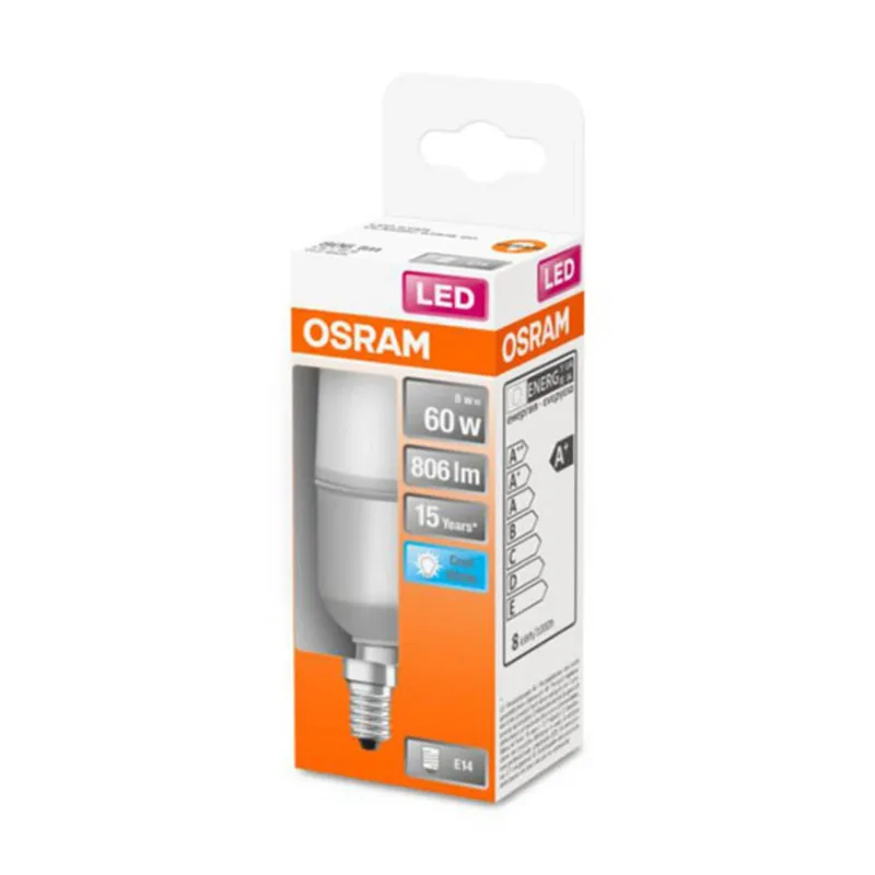 LED lamp E14 Classic STICK mat 4.000K 8W de Osram – photo produit