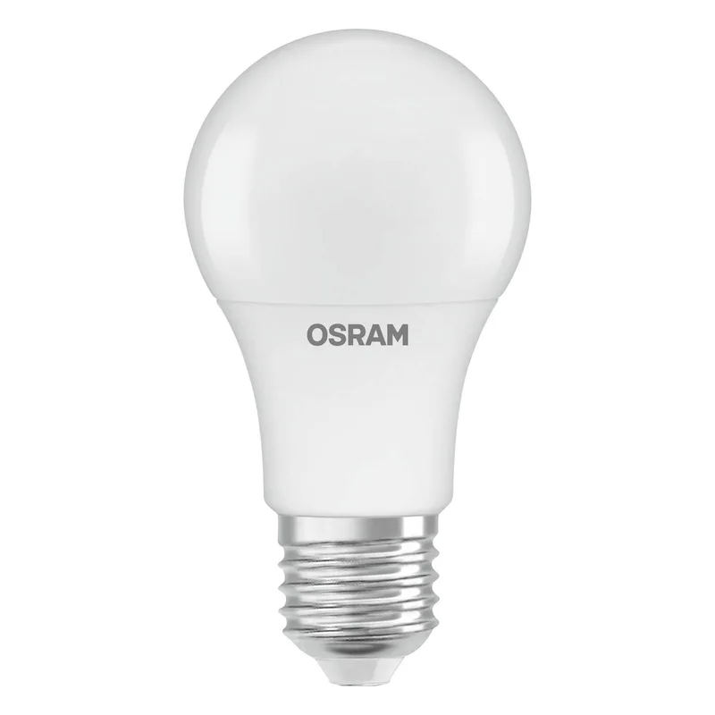 LED lamp, E27, 4,9 W, opaal, daglichtsensor fra Osram – produktbillede