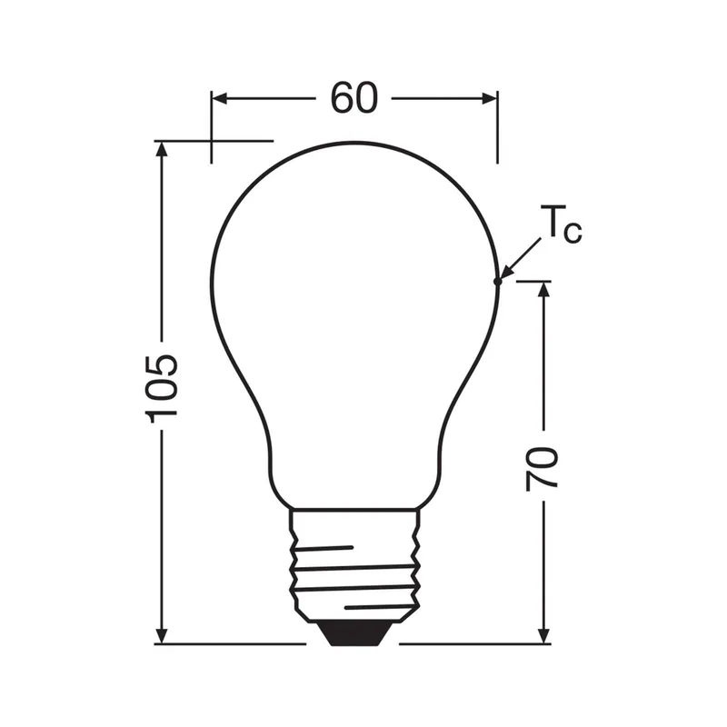 LED-pære E27 5W mat 4,000K 1055lm 2stk fra Osram – produktbillede