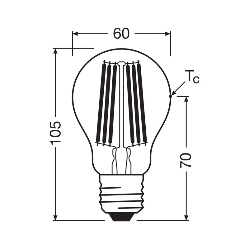 LED lamp E27 7,2W gloeidraad 4.000K 1521lm 2-pak de Osram – photo produit