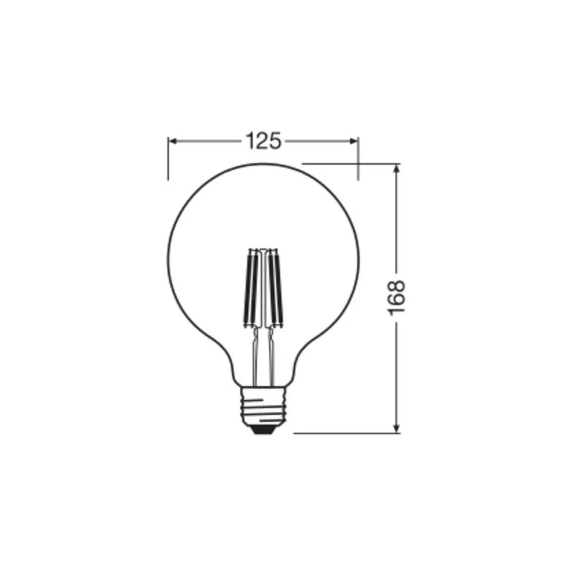LED lamp Globe G125 E27 7,2W Filament 4.000K de Osram – photo produit