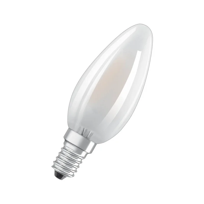 LED-lampa stearinljus matt E14 4W 827 4-pack från Osram – produktbild