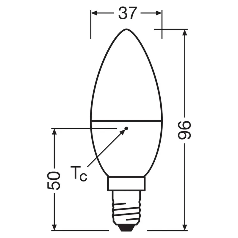 LED-lampa ljus opal E14 4,9W 827 3-pack från Osram – produktbild