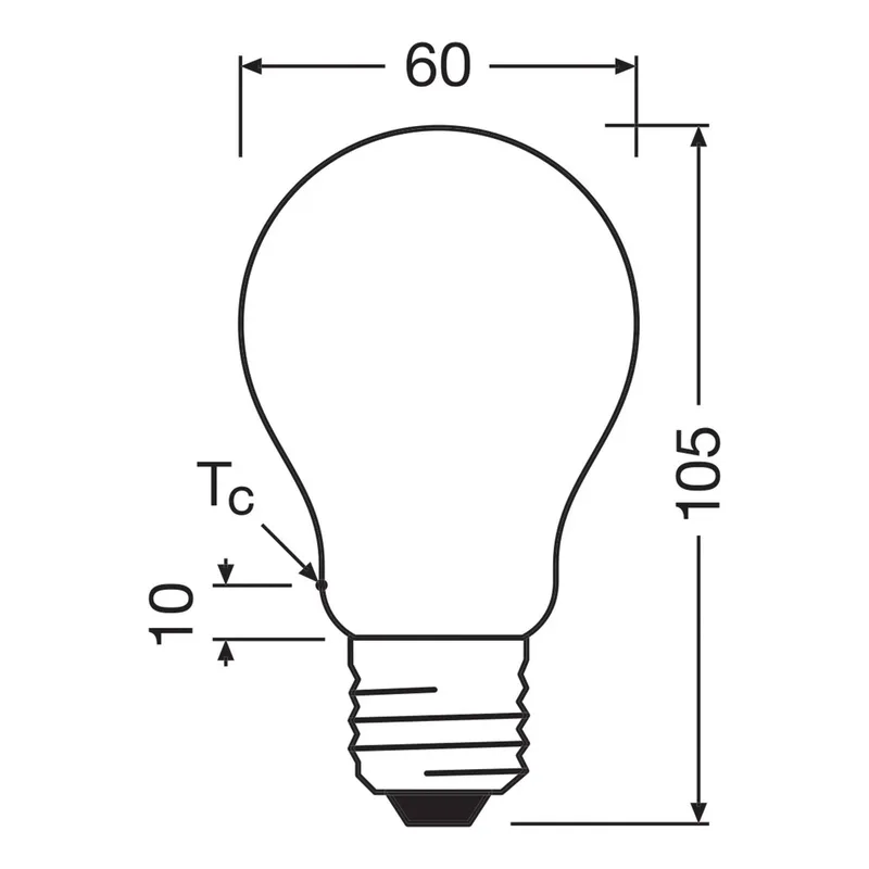 LED lamp mat E27 3.8W 827 EEK A 3-pack de Osram – photo produit